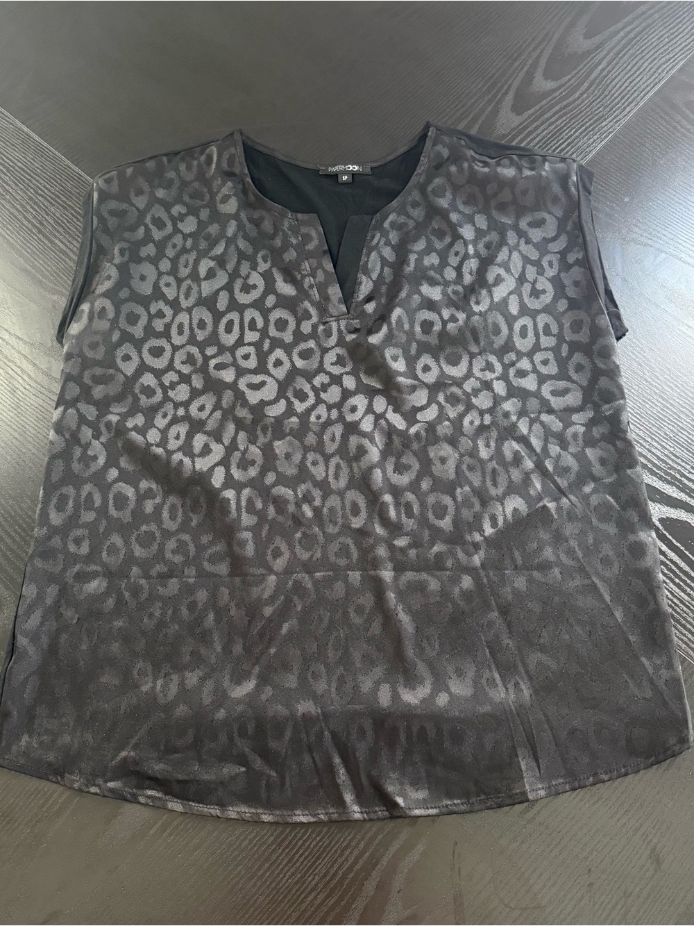 Black Leopard Print Tank Top